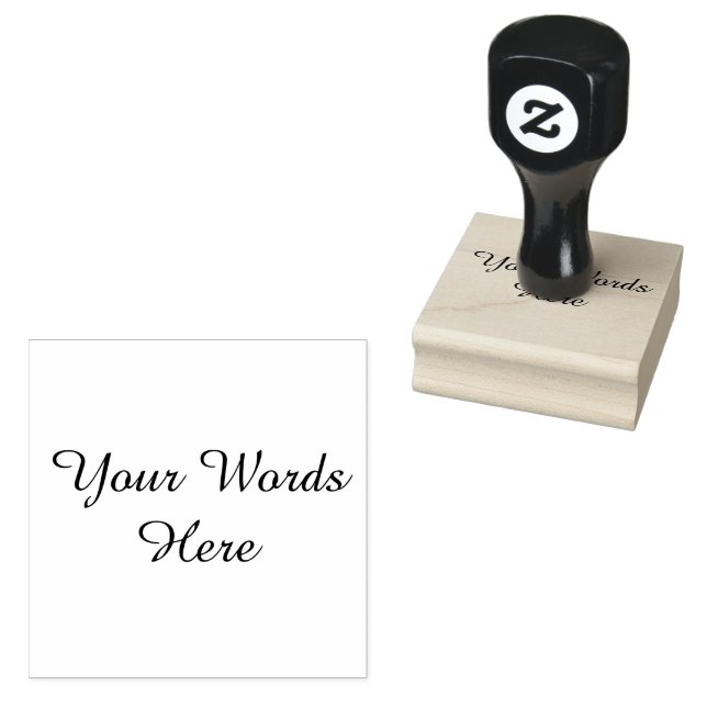 Small Custom Words With Elegant Font, Personalized Rubber Stamp (Stamped)