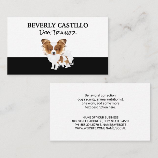 Small Cute Dog Business Card (Front/Back)