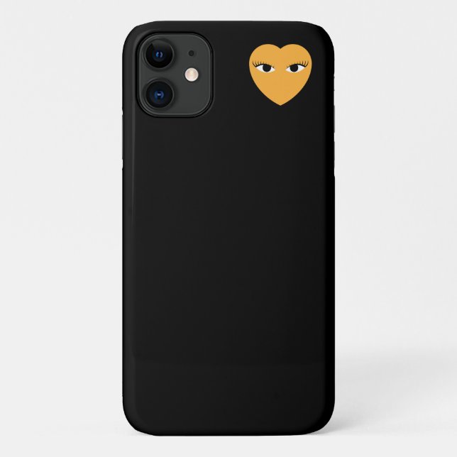 Small Cute Heart with Eyes Case-Mate iPhone Case (Back)