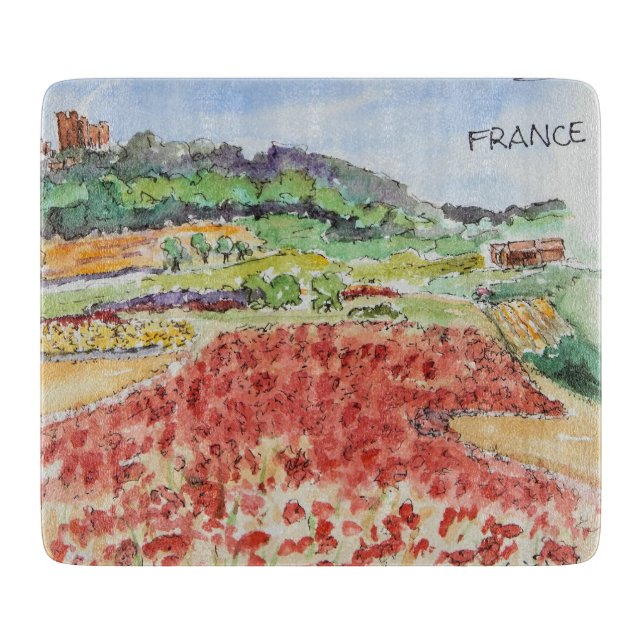 Small Decorative Glass Cutting Board (Front)