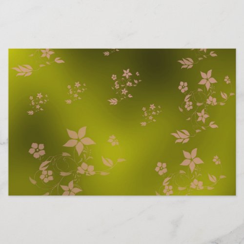 small delicate Asian flowers on a festive metal Flyer