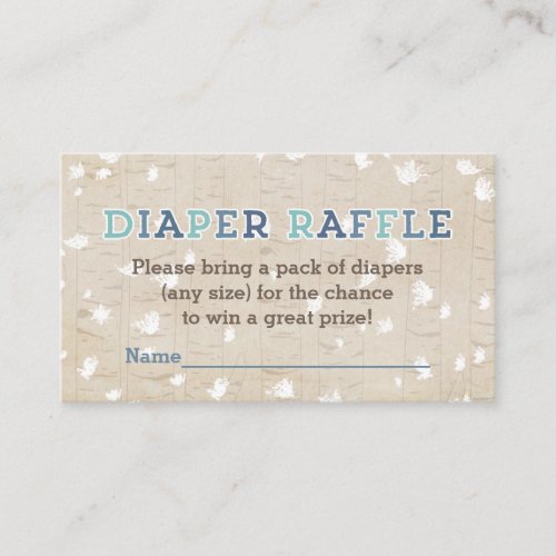 Small Diaper Raffle Ticket for Baby Shower Enclosure Card