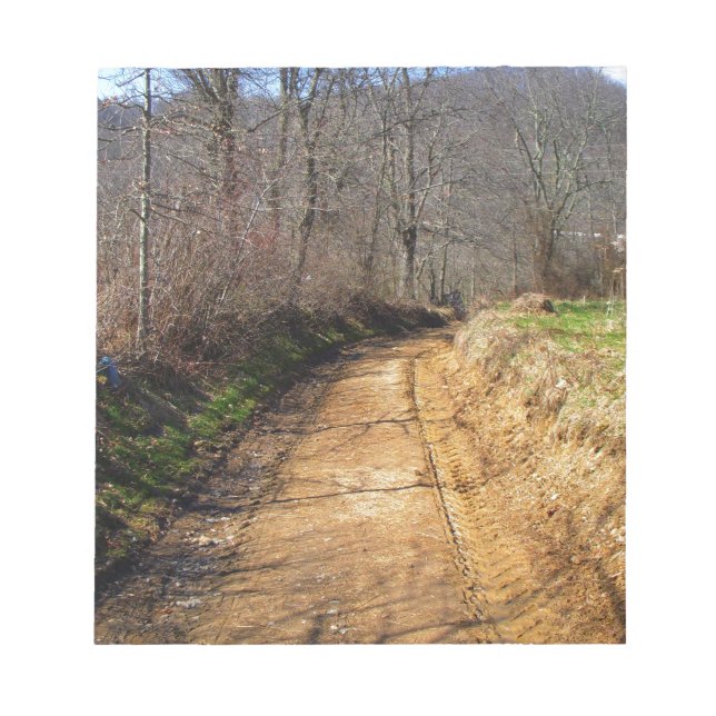 Small Dirt Country Road Notepad (Front)