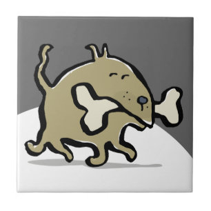 small dog, big bone ceramic tile