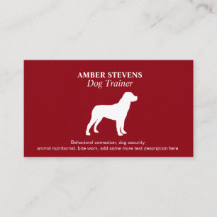 Small Dog Dog Care Services and Training Business Card