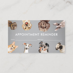 Small Dog Grooming Appointment Reminder Business Card