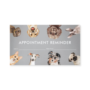 Small Dog Grooming Appointment Reminder Business Card