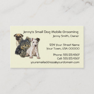 Small Dog Mobile Grooming 2012 Calendar Business C Card