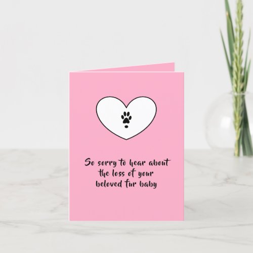 small dog sympathy card by dalDesignNZ