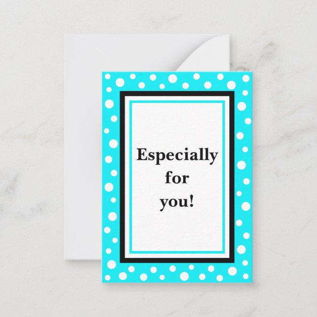 Small Dot "A Little Something!" Cards_Turq Note Card (Front)