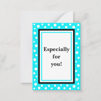 Small Dot "A Little Something!" Cards_Turq Note Card