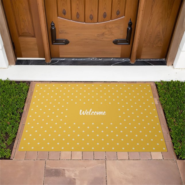 Small Dots Candy Yellow Mat (Outdoor)