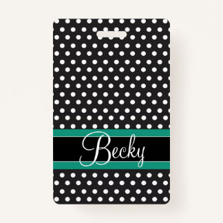 Small Dots Luggage Tag Badge