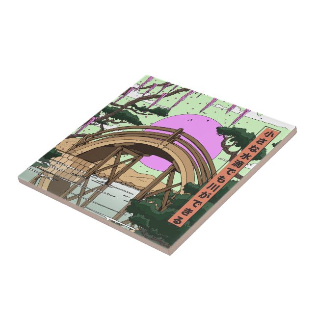 Small drops of water can also make a river ceramic tile (Side)