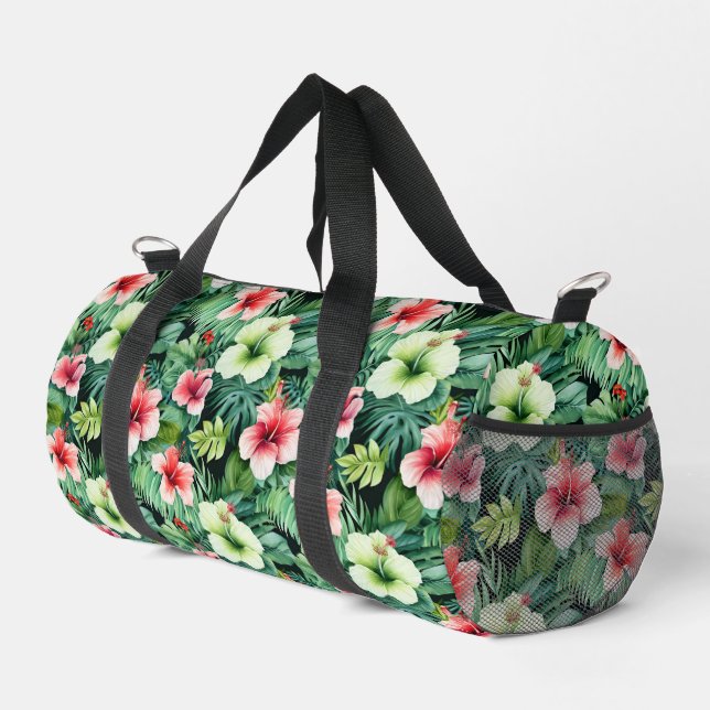 Small Duffel Bag Tropical Print (Right Corner)