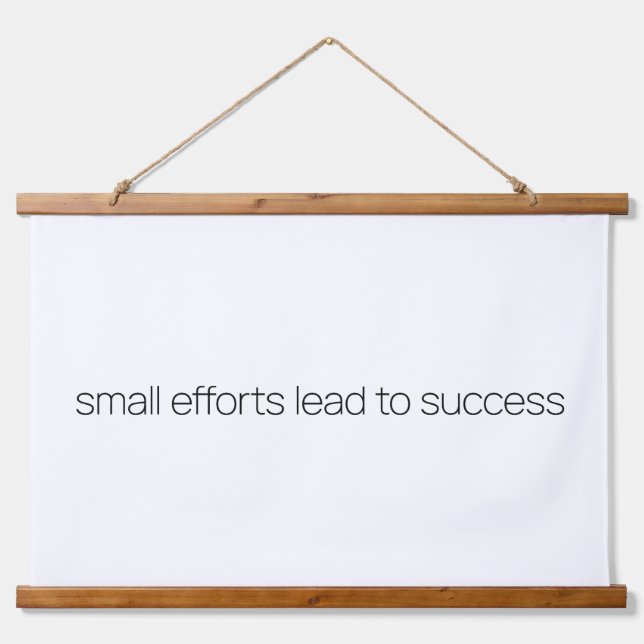 Small Efforts Wood Topped Wall Tapestry (Front)