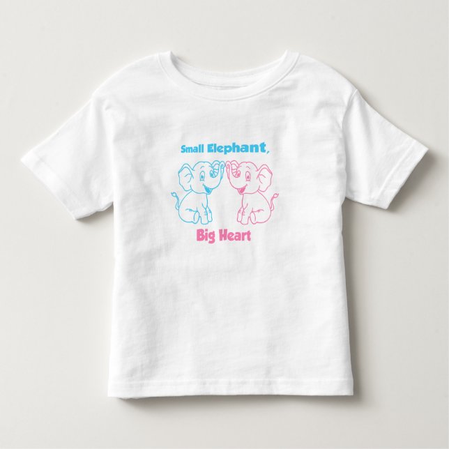 Small Elephant, Big Heart – Cute Kids T-Shirt (Front)
