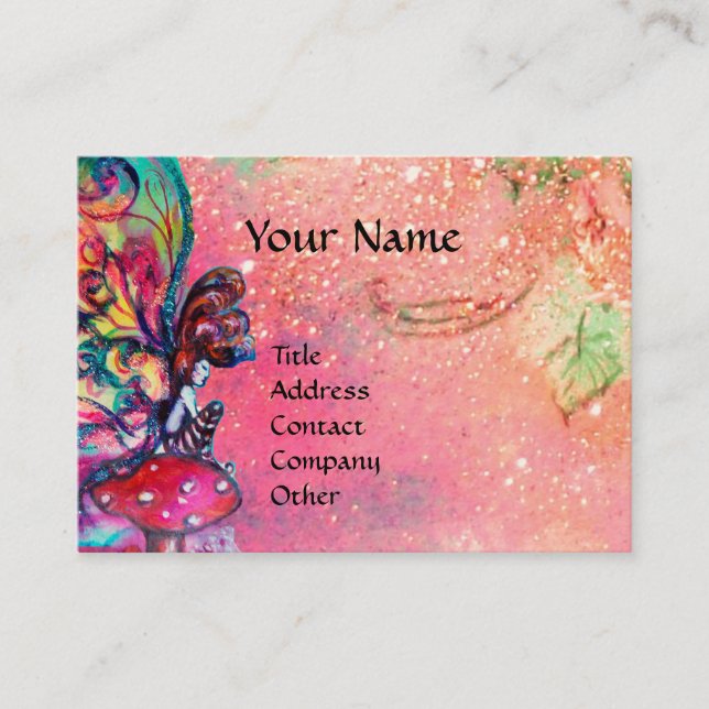 Small Elf of Mushrooms Business Card (Front)