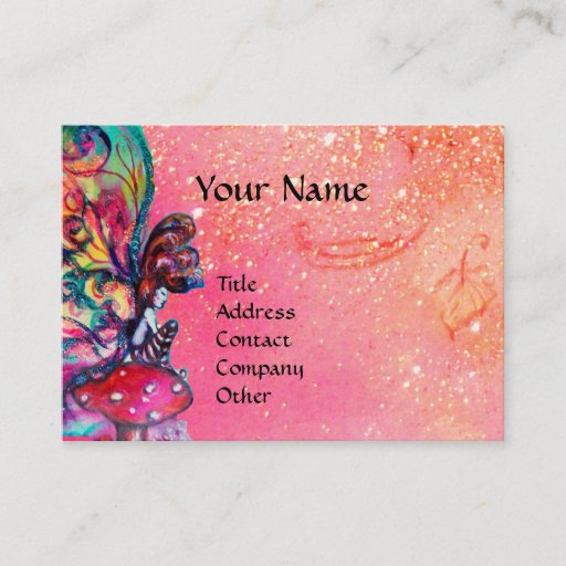 Customizable Small Elf of Mushrooms Business Card