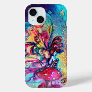 SMALL ELF OF MUSHROOMS Fantasy Blue iPhone 15 Case
