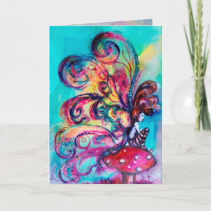 Small Elf of Mushrooms Holiday Card