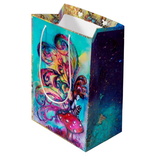 SMALL ELF OF MUSHROOMS MEDIUM GIFT BAG (Back Angled)