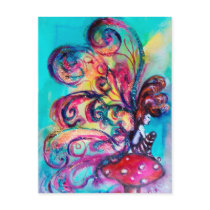 Small Elf of Mushrooms Postcard