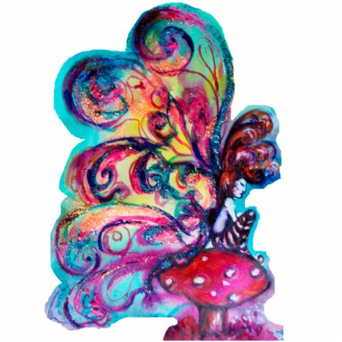 Small Elf of Mushrooms Statuette