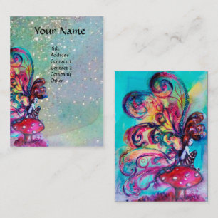 Small Elf of Mushrooms ,Teal Business Card