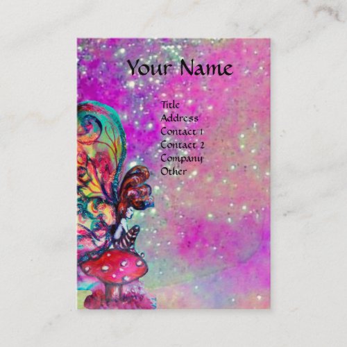 Small Elf of Mushrooms VioletPurple Business Card