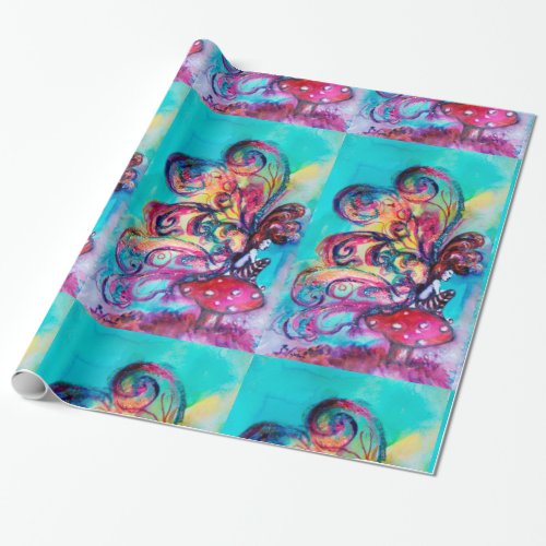 Small Elf of Mushrooms Wrapping Paper