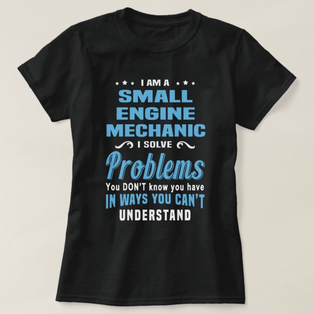 Small Engine Mechanic T-Shirt (Design Front)
