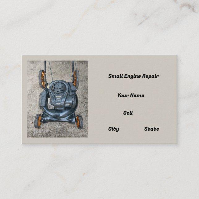 Small Engine Repair Business Card (Front)