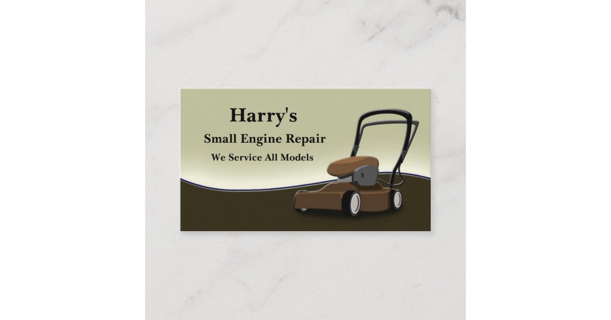 Small Engine Repair Business Card Zazzle