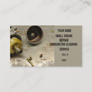 Small Engine Repair / Carburetor Cleaning  Business Card