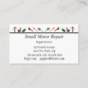 Small Engine Repair Custom Business Card