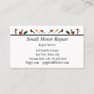 Small Engine Repair Custom Business Card