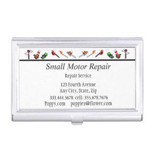 Small Engine Repair Custom Business Card Case