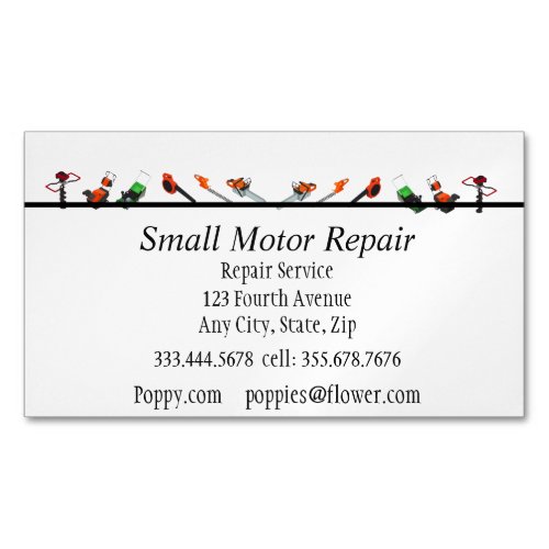 Small Engine Repair Custom Business Cards