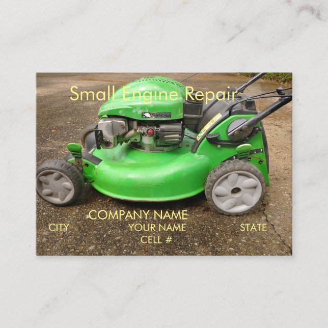Small Engine Repair  / landscaping  Business Card (Front)