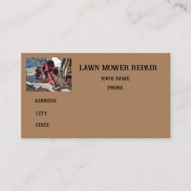 Small Engine Shop  Business Card (Front)
