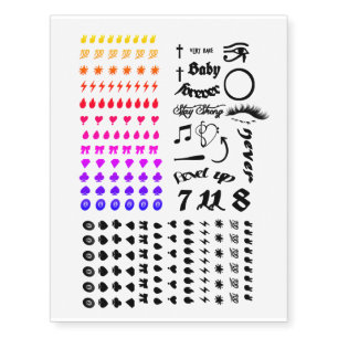 Small Face temporary tattoos