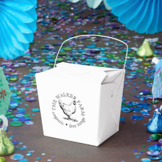 Small Farm Business Promotional Logo Favor Boxes