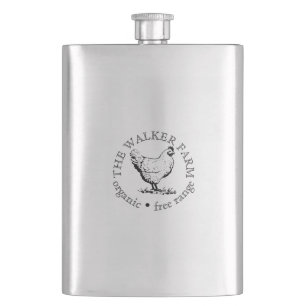 Small Farm Business Promotional Logo Flask