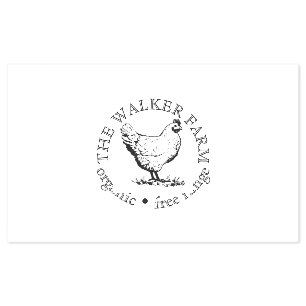 Small Farm Business Promotional Logo Self-inking Stamp