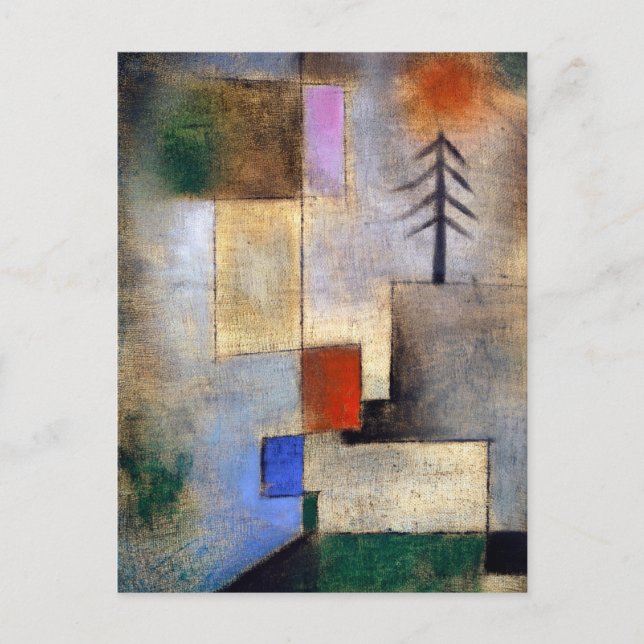 Small fir picture - Paul Klee - abstract landscape Postcard (Front)