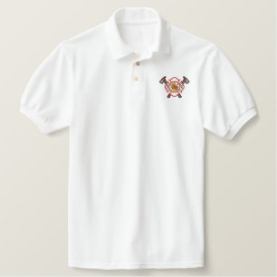 Small Fire Logo #2 Embroidered Polo Shirt