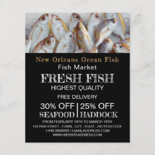 Small Fish, Fishmonger/Wife, Fish Market Advert Flyer