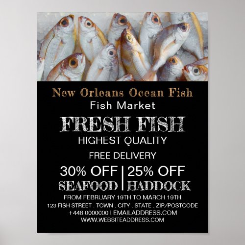 Small Fish FishmongerWife Fish Market Advert Poster