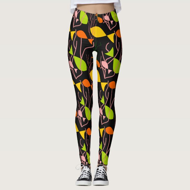 Small fishes in the water -light on black leggings (Front)